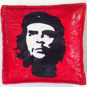 Coupelle carrée en papier mâché  – Décor portrait de Che Guevara
