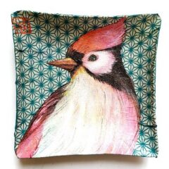 Coupelle décorative en papier mâché – Décor oiseau huppé