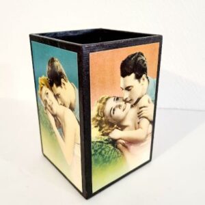 Pot à crayons  – Décor romantique photos amoureux des années 30