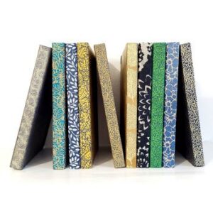 Carnets A5 lignés et élastiqués – Couverture papier népalais