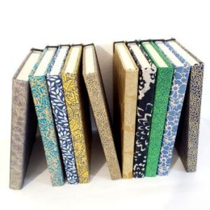 Carnets A5 lignés et élastiqués – Couverture papier népalais