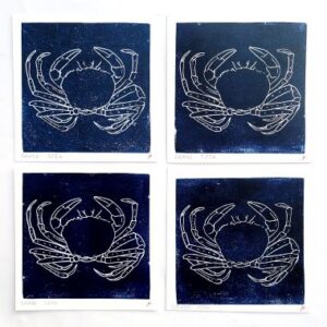 Linogravure Crabe