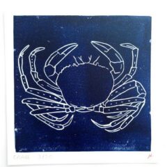 Linogravure Crabe